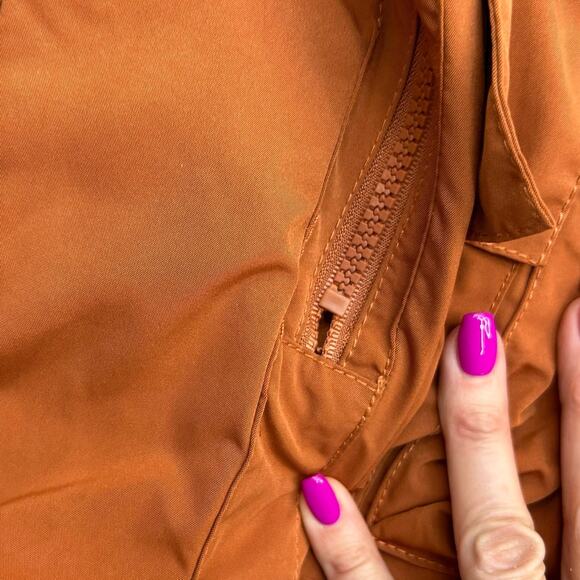 Smoke Rise Men's Nylon Utility Jacket Hood Regular Fit Rust 100% Poly Men Medium - Picture 13 of 15